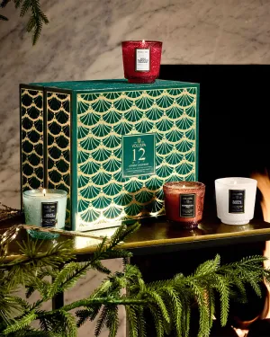 12 Day Advent Calendar Petite Pedestal Candle Gift Set