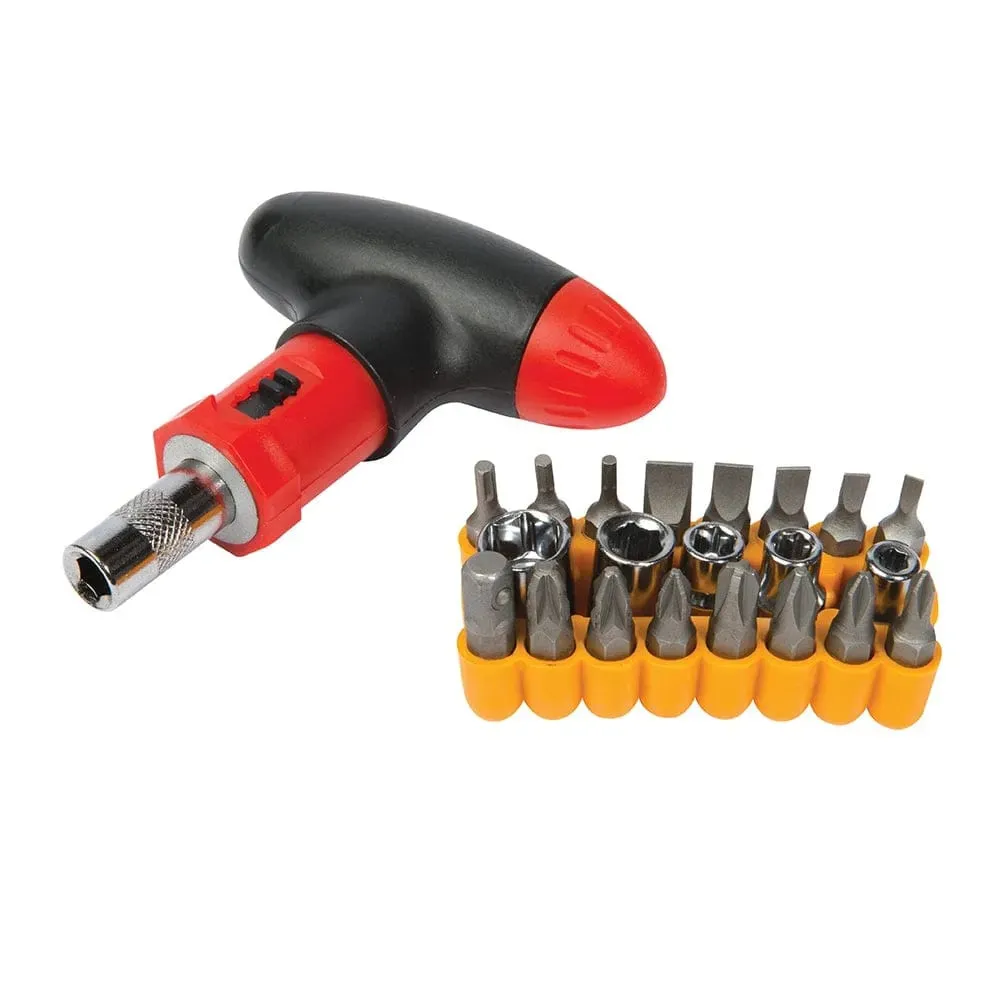 22pce T-Handle Ratchet Screwdriver Set 22pce 380746