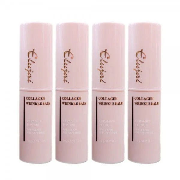 4 Pieces ELUJAI Collagen Wrinkle Balms 10g Dry Skincare Moisture Anti Wrinkles Hyaluronic Acid Elasticity