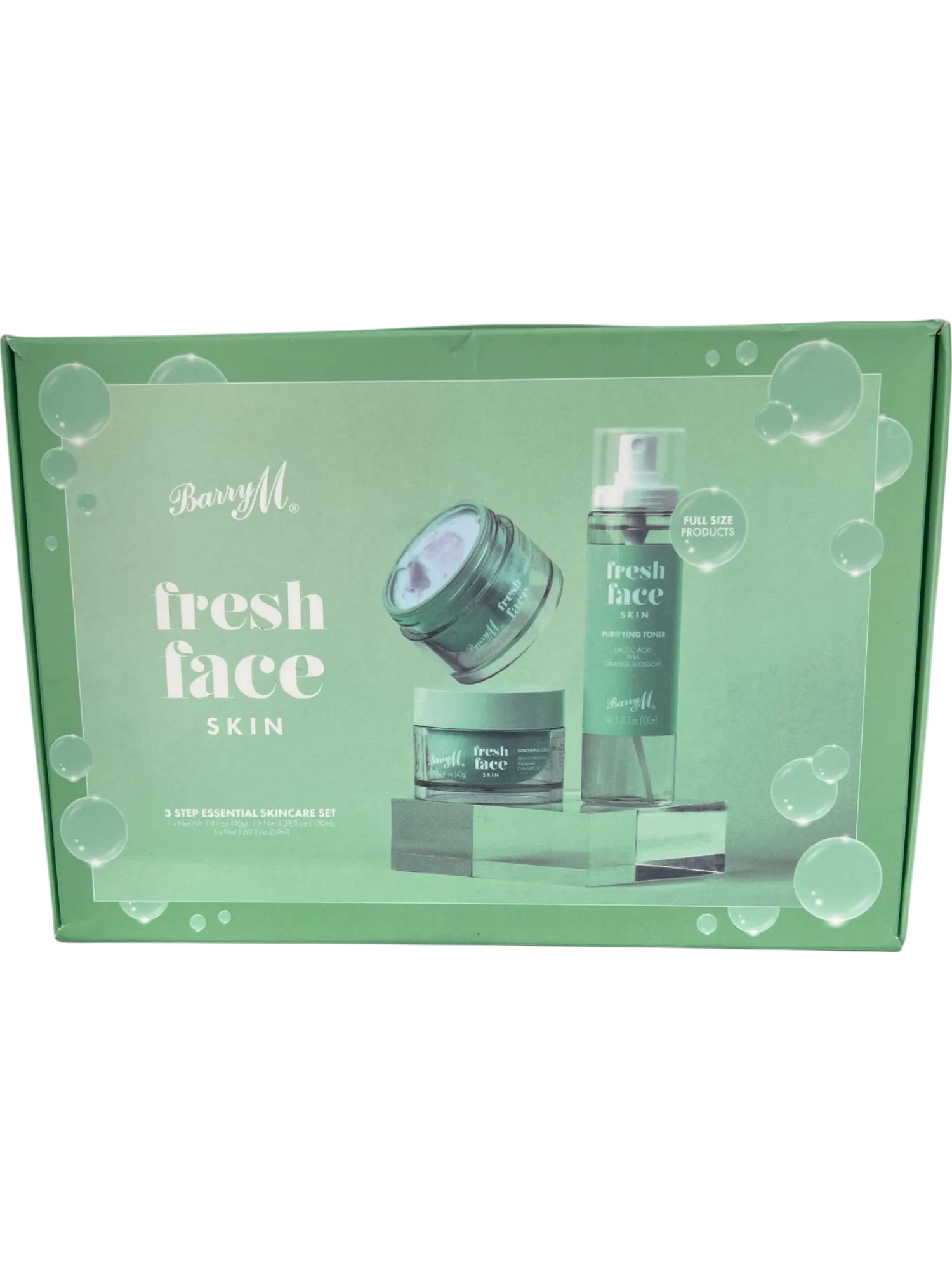 Barry M Green Fresh Face Skin 3 Step Essential Skincare Set