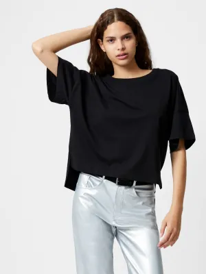 Brushed Stepped Hem T-Shirt