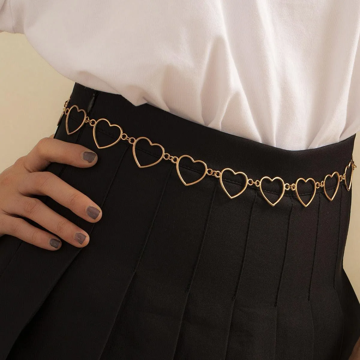 Ceinture chaîne pour femme, modèle Benthydora