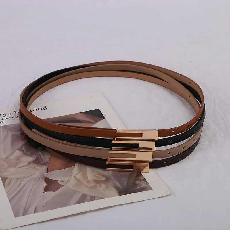 Ceinture en cuir pour femme, modèle Bizina