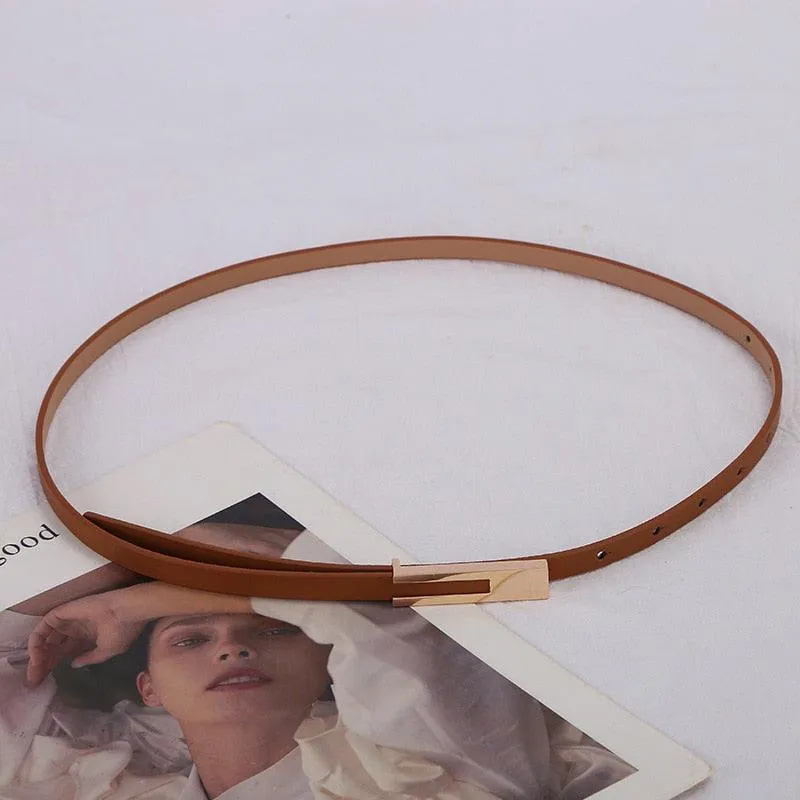 Ceinture en cuir pour femme, modèle Bizina