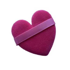 Cosmetic Puff - Hot Pink Heart