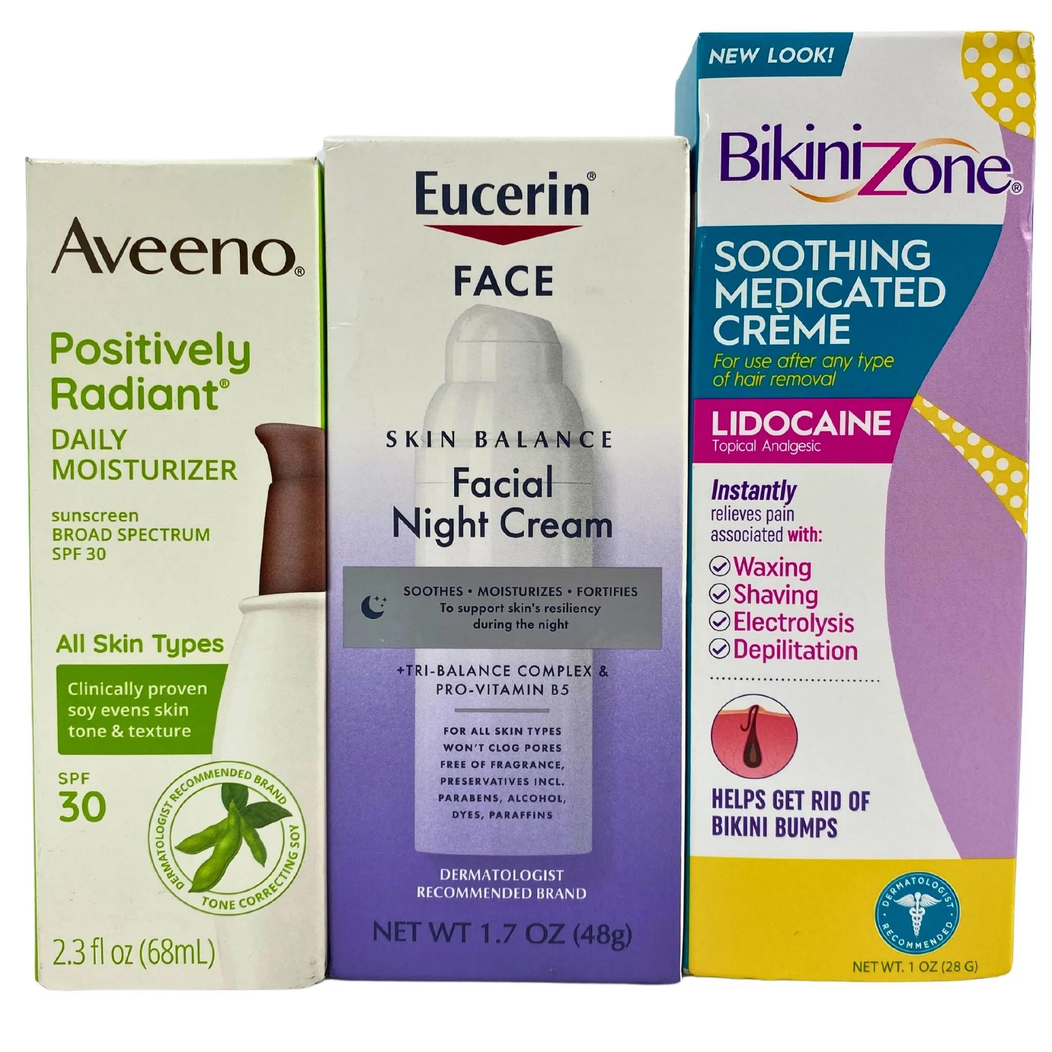 Eucerin , Bikini Zone & Aveeno Assorted Mix (35 Pcs Lot)