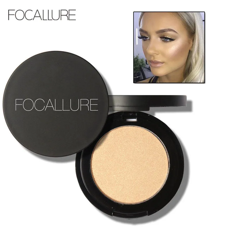 FOCALLURE Brand Shimmer Highlighter Makeup Bronzer Face Powder Glitter Mineral Make Up Bronzer Highlighter Contour Powder