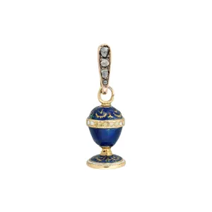 Georgian Petite 18k Quartz Urn Fob/Charm with Enamel