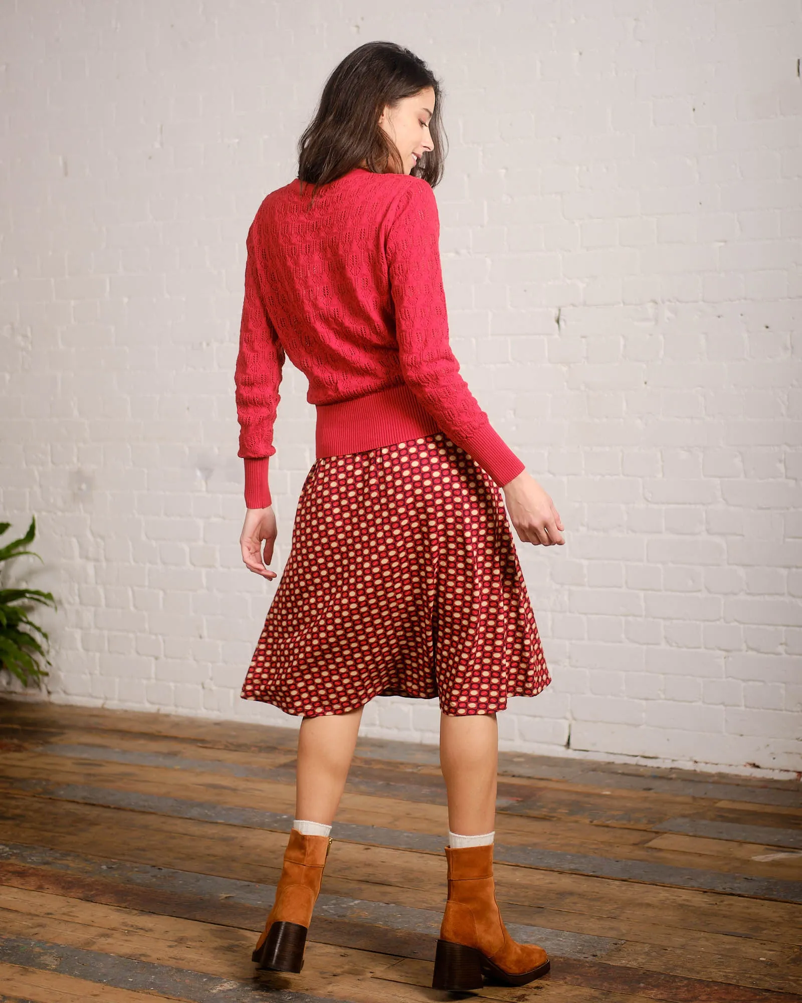 Holly Skirt in Circles Print