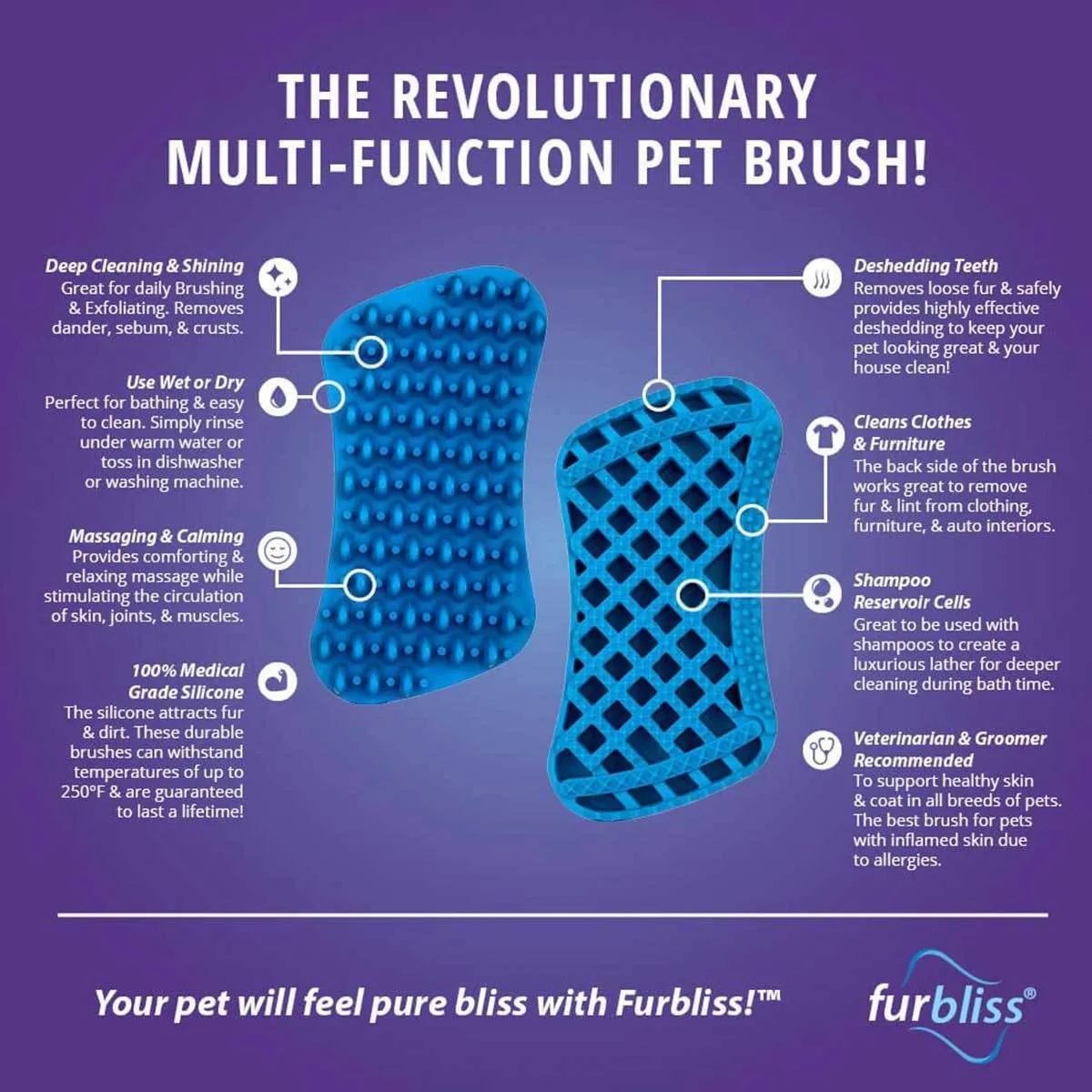 Long Hair Brush for Medium to Large Dogs