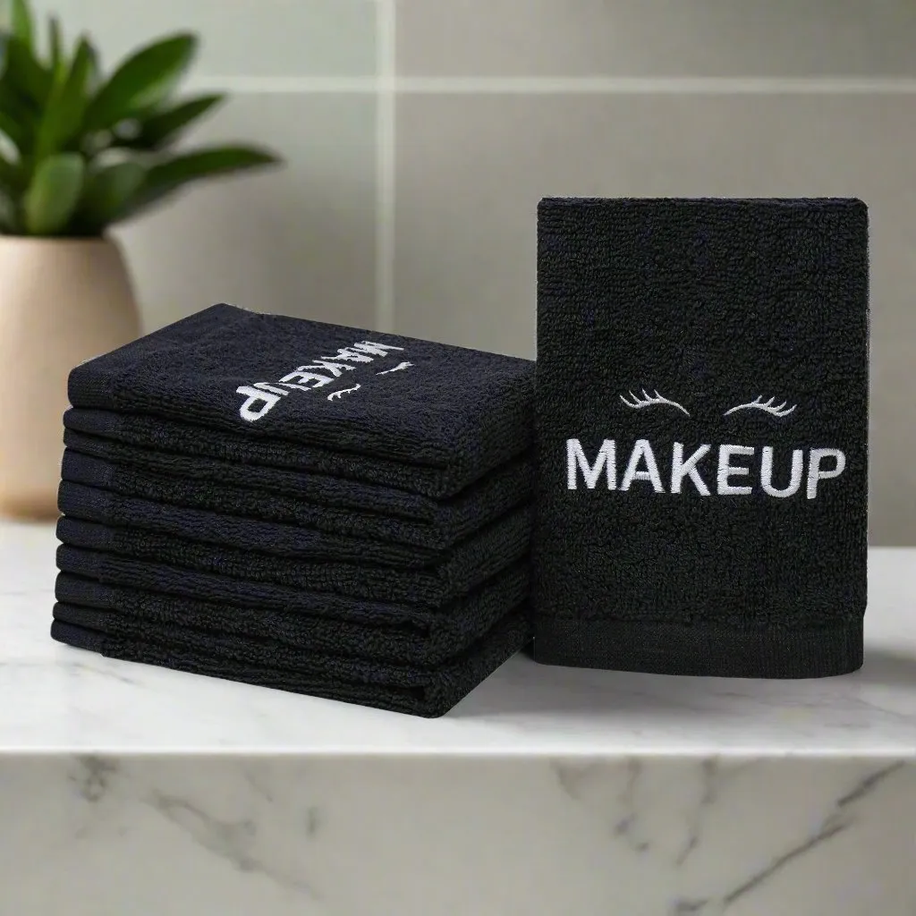 'Makeup' Embroidered Face Cloth 6-pack