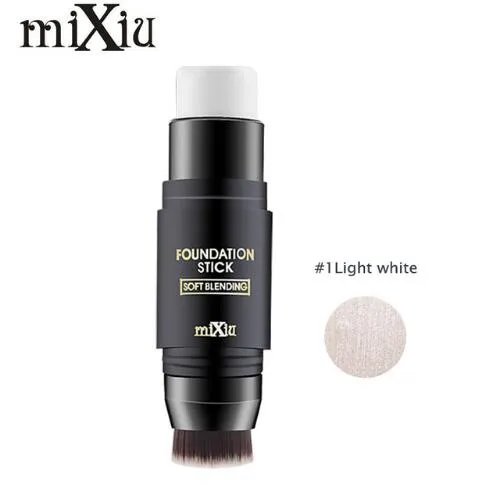 MIXIU 1pcs Highlighter Bronzers Stick Face Makeup Shimmer Powder Creamy Waterproof Silver Shimmer Light Concealer With Brush