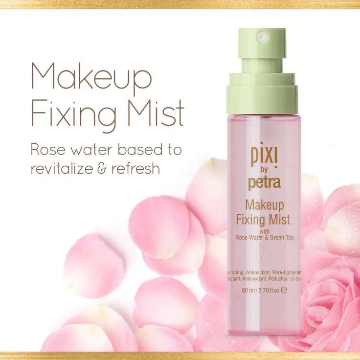 Pixi Beauty - Makeup Fixing Mist, with Rose Water and Green Tea, 2.7 fl oz (80 ml)