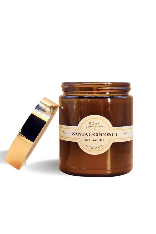 santal coconut soy candle