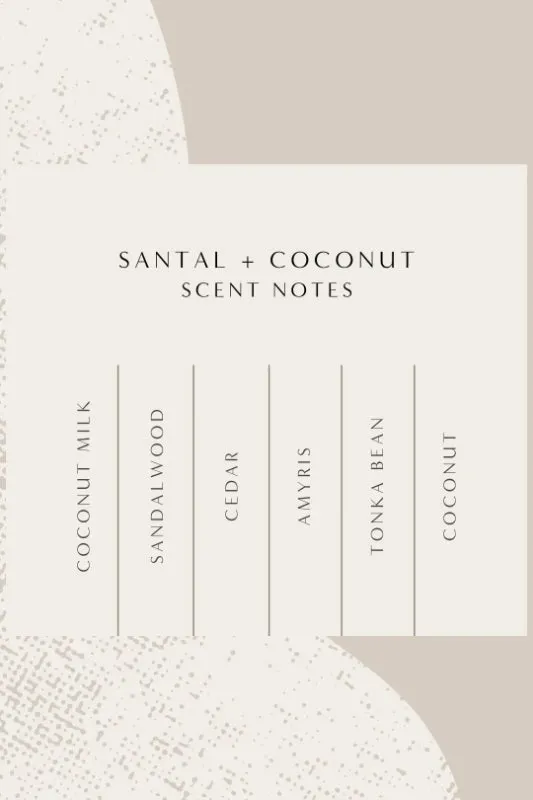 santal coconut soy candle