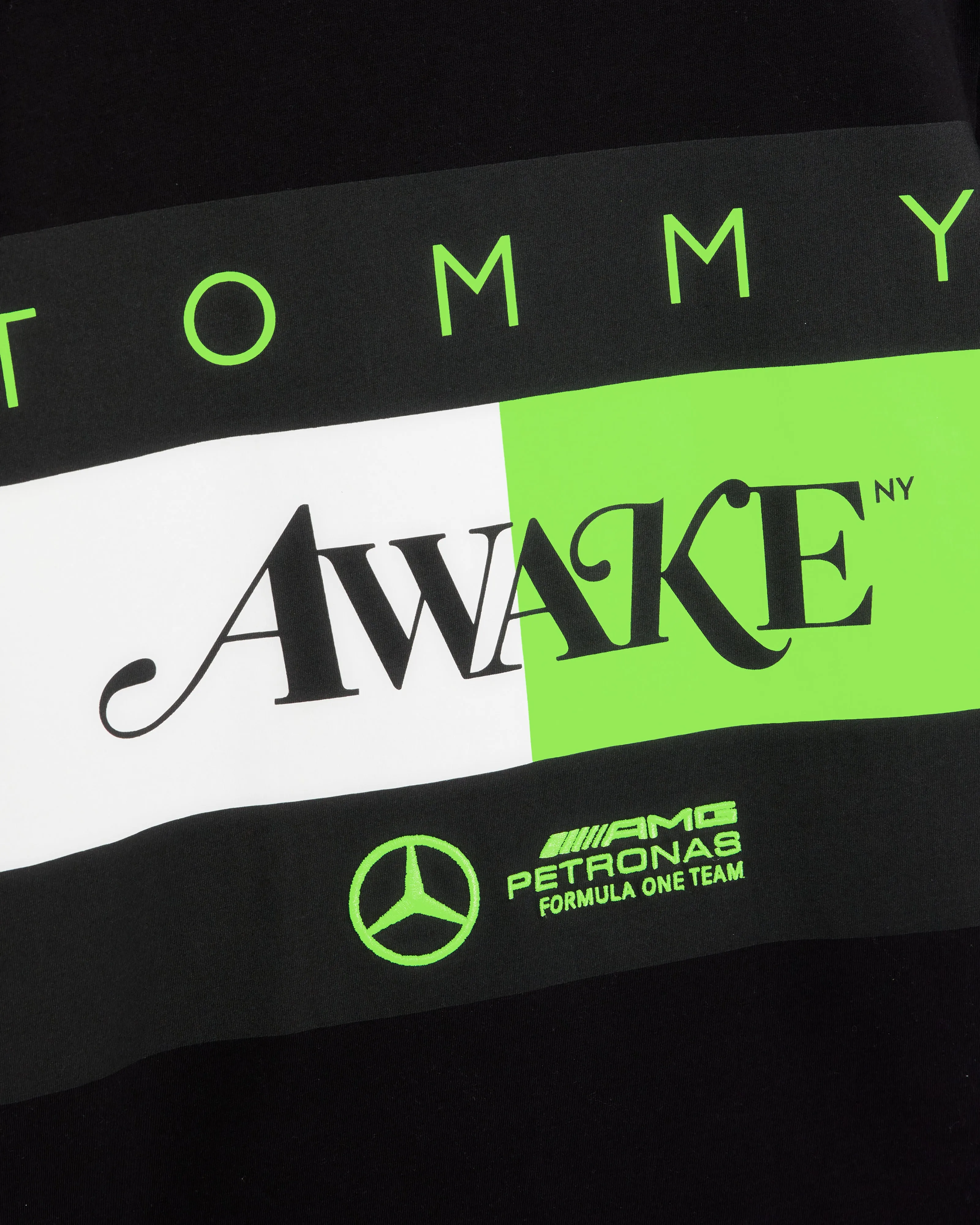 Tommy x Mercedes-AMG F1 x Awake NY Flag Tee Black