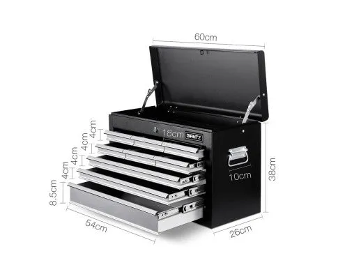 Tool  Chest - 9 Drawers  Black/Grey